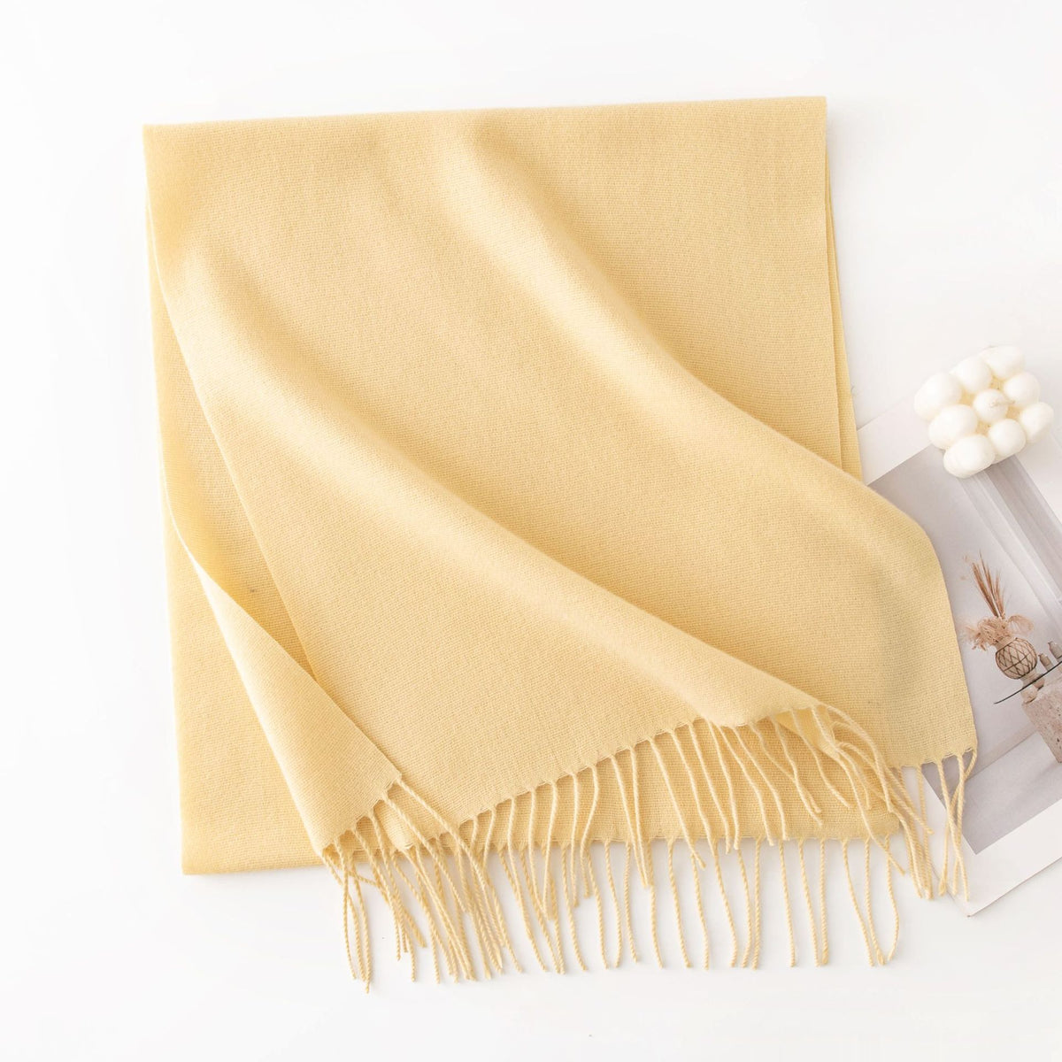 Écharpe Unie Effet Cachemire – 50 Coloris