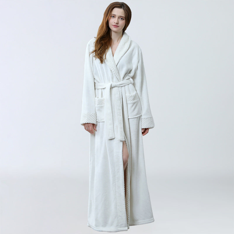 Peignoir Long en Flanelle Épaisse