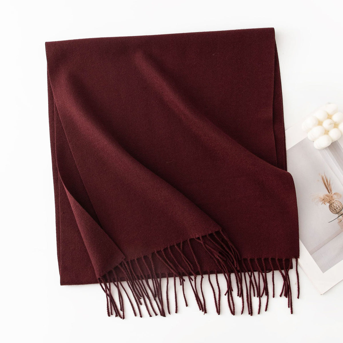 Écharpe Unie Effet Cachemire – 50 Coloris
