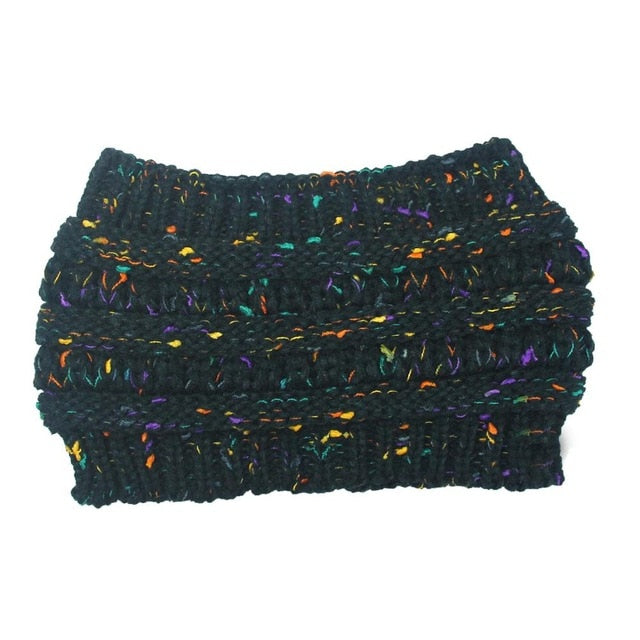 Bonnet Queue-de-Cheval en Maille Extensible Femme