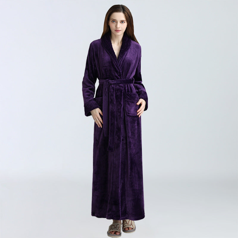 Peignoir Long en Flanelle Épaisse