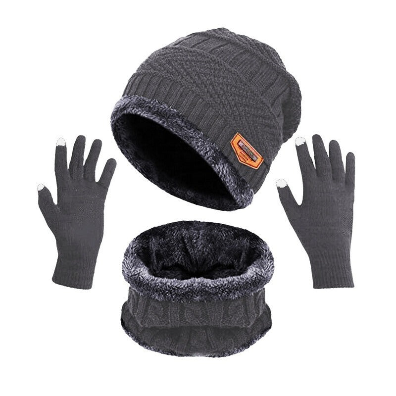 Ensemble Bonnet, Tour de Cou & Gants Tactiles