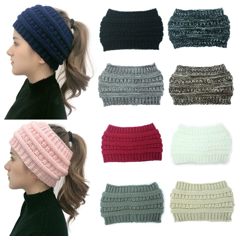 Bonnet Queue-de-Cheval en Maille Extensible Femme