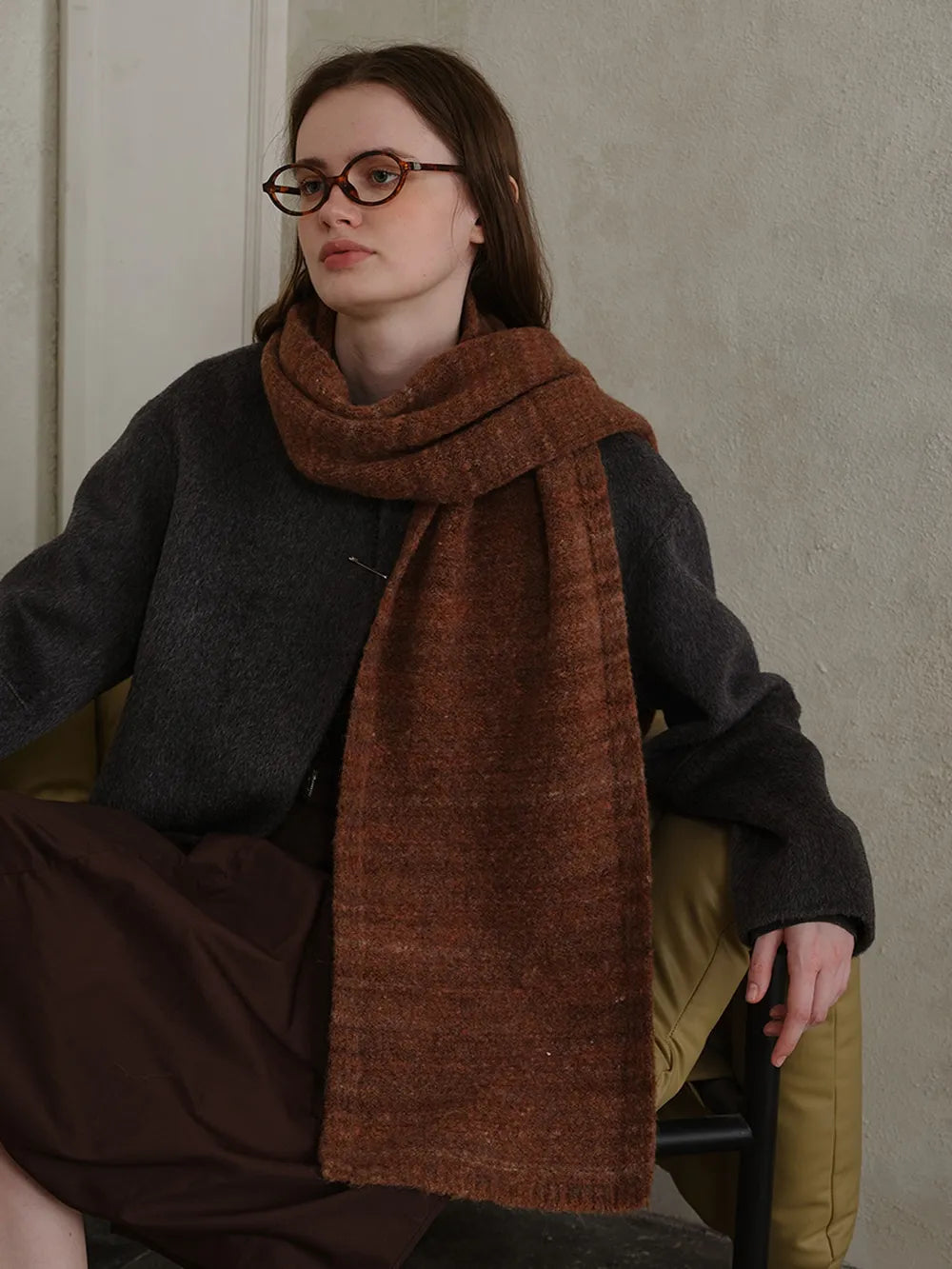 Écharpe en Laine à Rayures