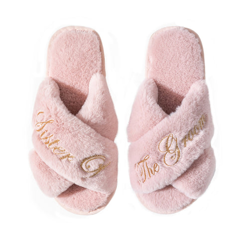 Chaussons Croisés en Fourrure Douce
