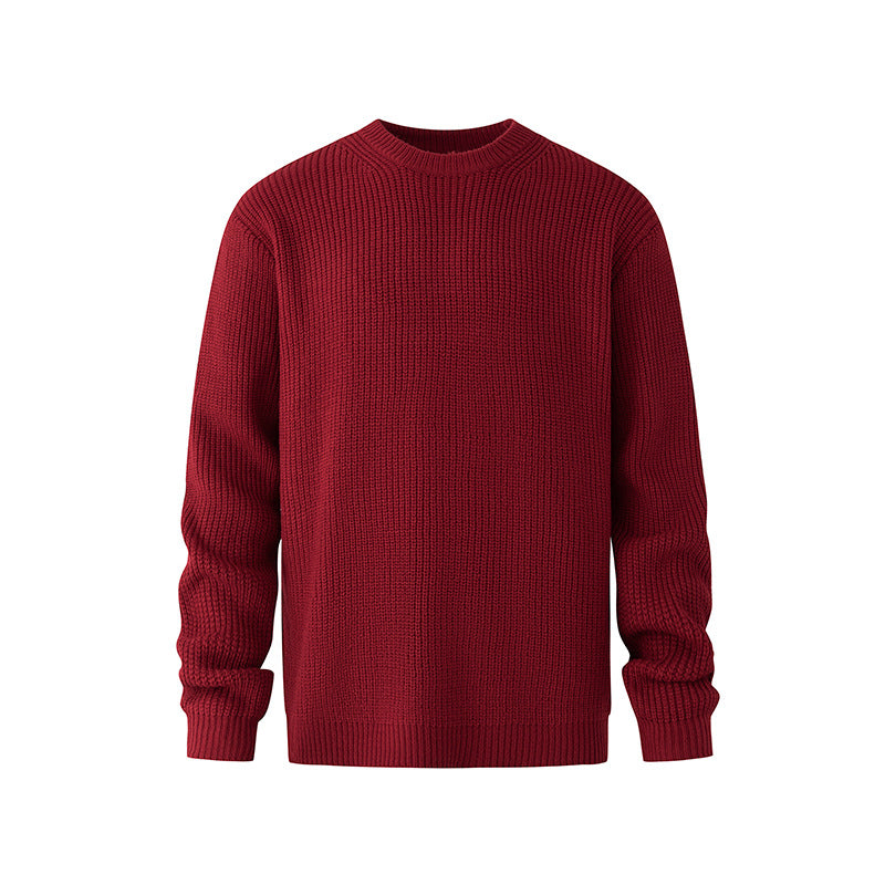 Pull Col Rond en Maille Coupe Ample Homme