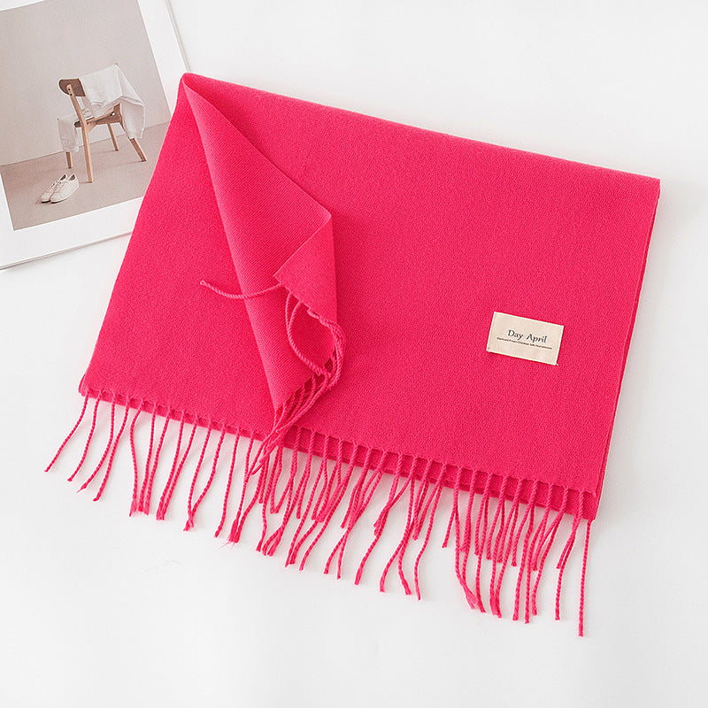 Écharpe Unie Effet Cachemire – 50 Coloris