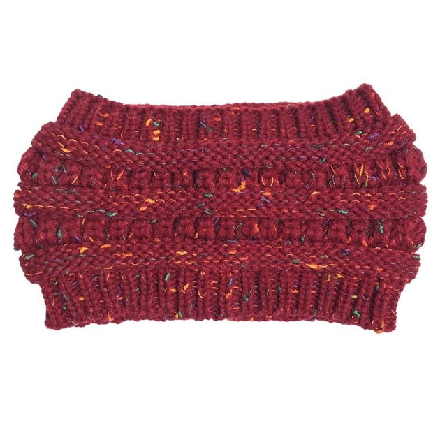 Bonnet Queue-de-Cheval en Maille Extensible Femme