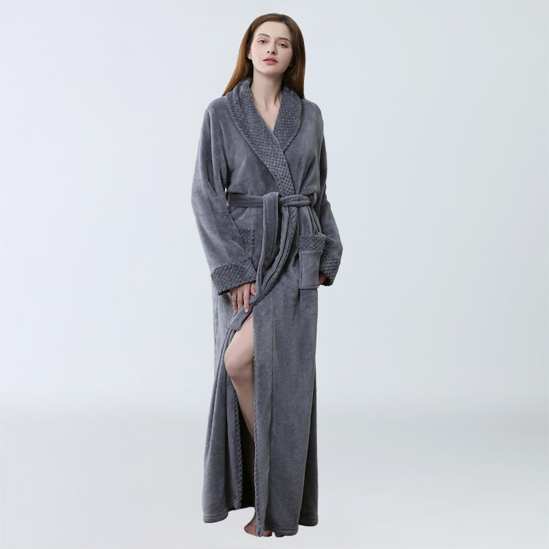 Peignoir Long en Flanelle Épaisse