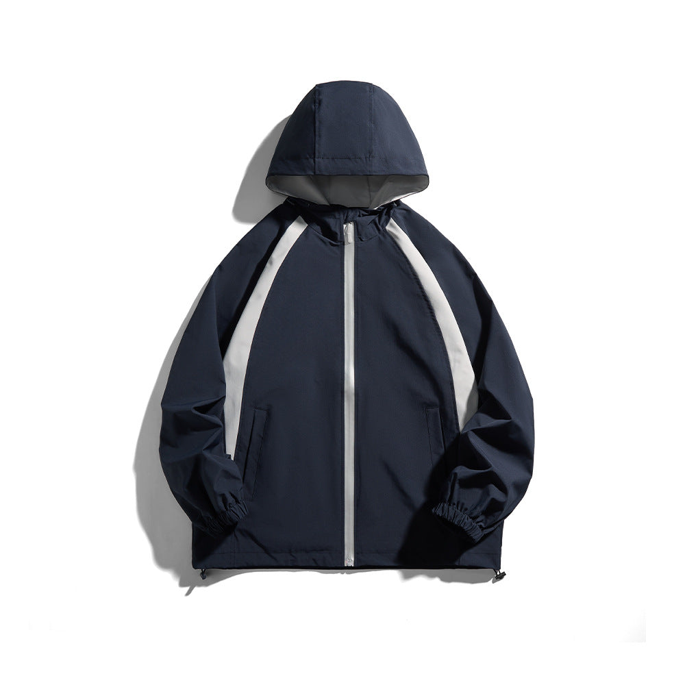 Coupe-Vent à Capuche Bicolore Homme