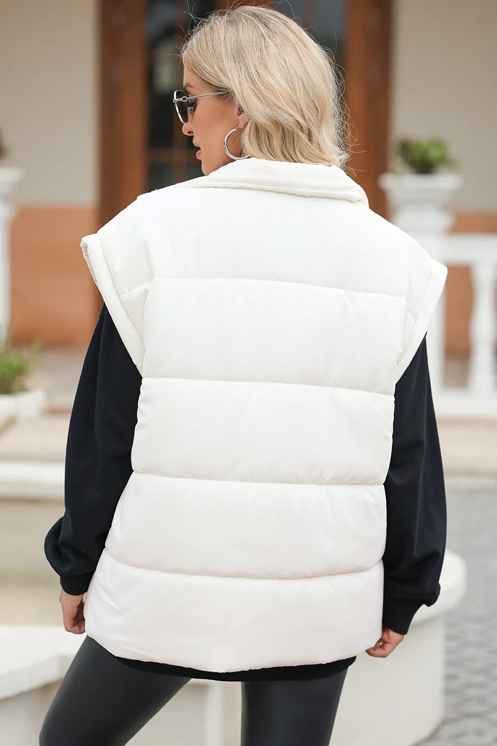 Gilet Matelassé Zippé à Poches