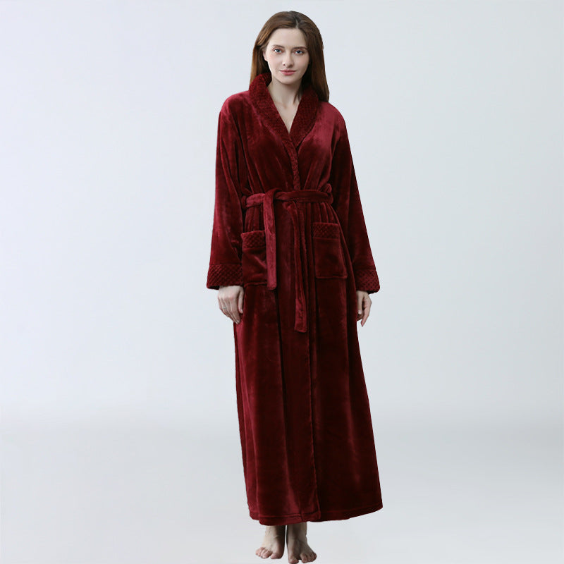 Peignoir Long en Flanelle Épaisse