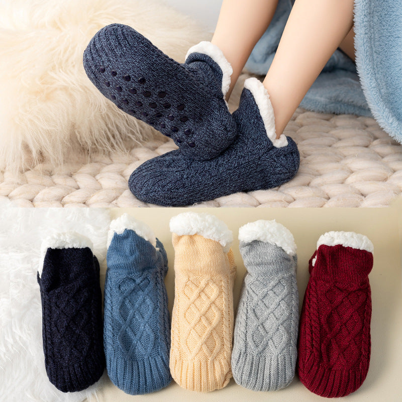 Chaussettes d'Intérieur Polaires Antidérapantes