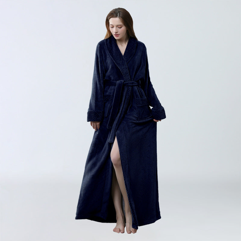 Peignoir Long en Flanelle Épaisse