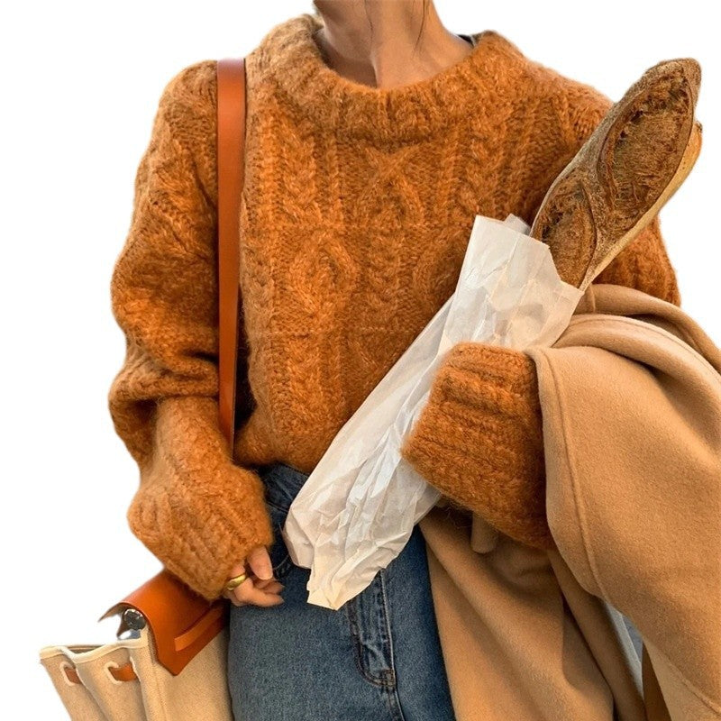 Pull Torsadé Oversize en Grosse Maille