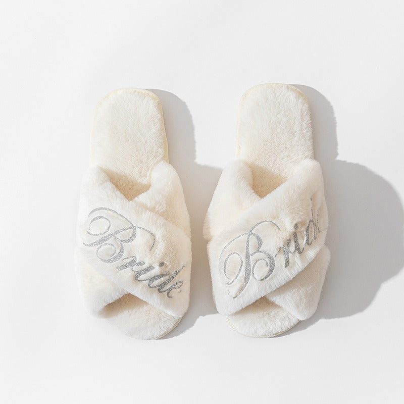 Chaussons Croisés en Fourrure Douce