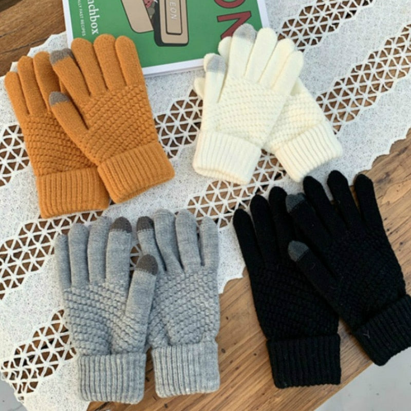 Gants tactiles effet laine – vue 2