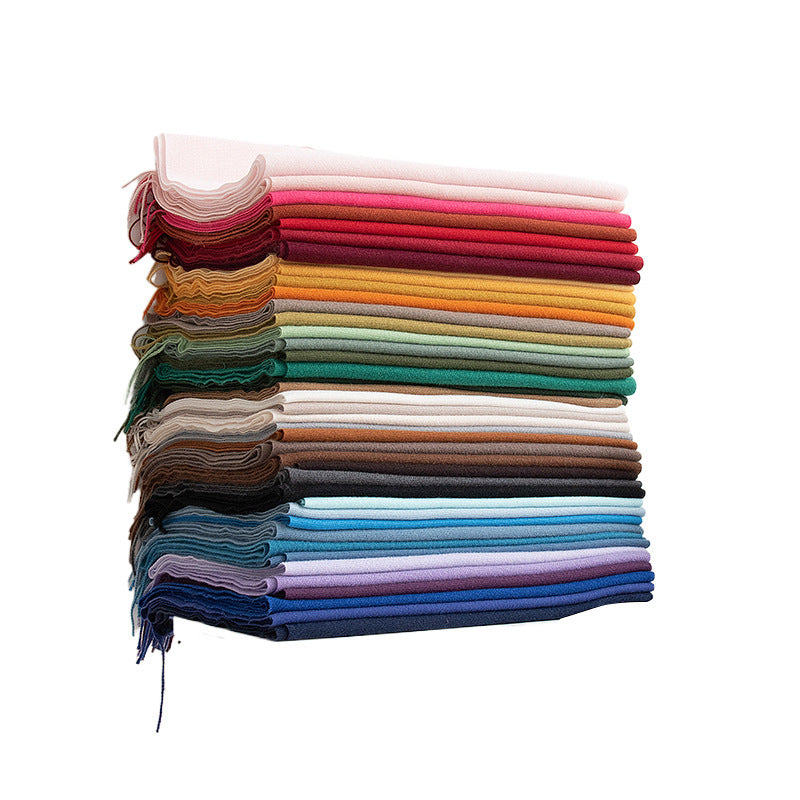 Écharpe Unie Effet Cachemire – 50 Coloris