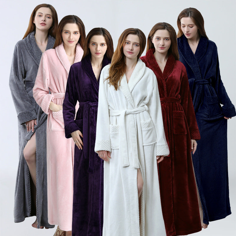 Peignoir Long en Flanelle Épaisse