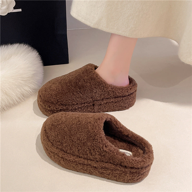 Mules d'Intérieur en Velours Fourrées