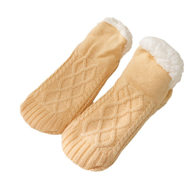Chaussettes d'Intérieur Polaires Antidérapantes