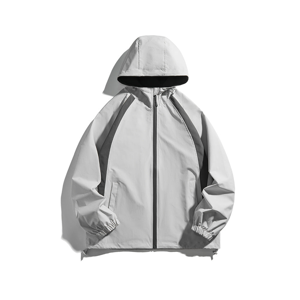 Coupe-Vent à Capuche Bicolore Homme