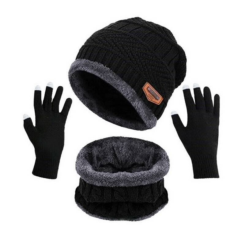 Ensemble Bonnet, Tour de Cou & Gants Tactiles