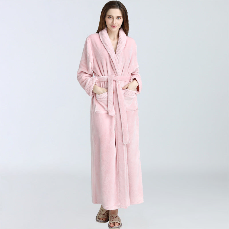 Peignoir Long en Flanelle Épaisse