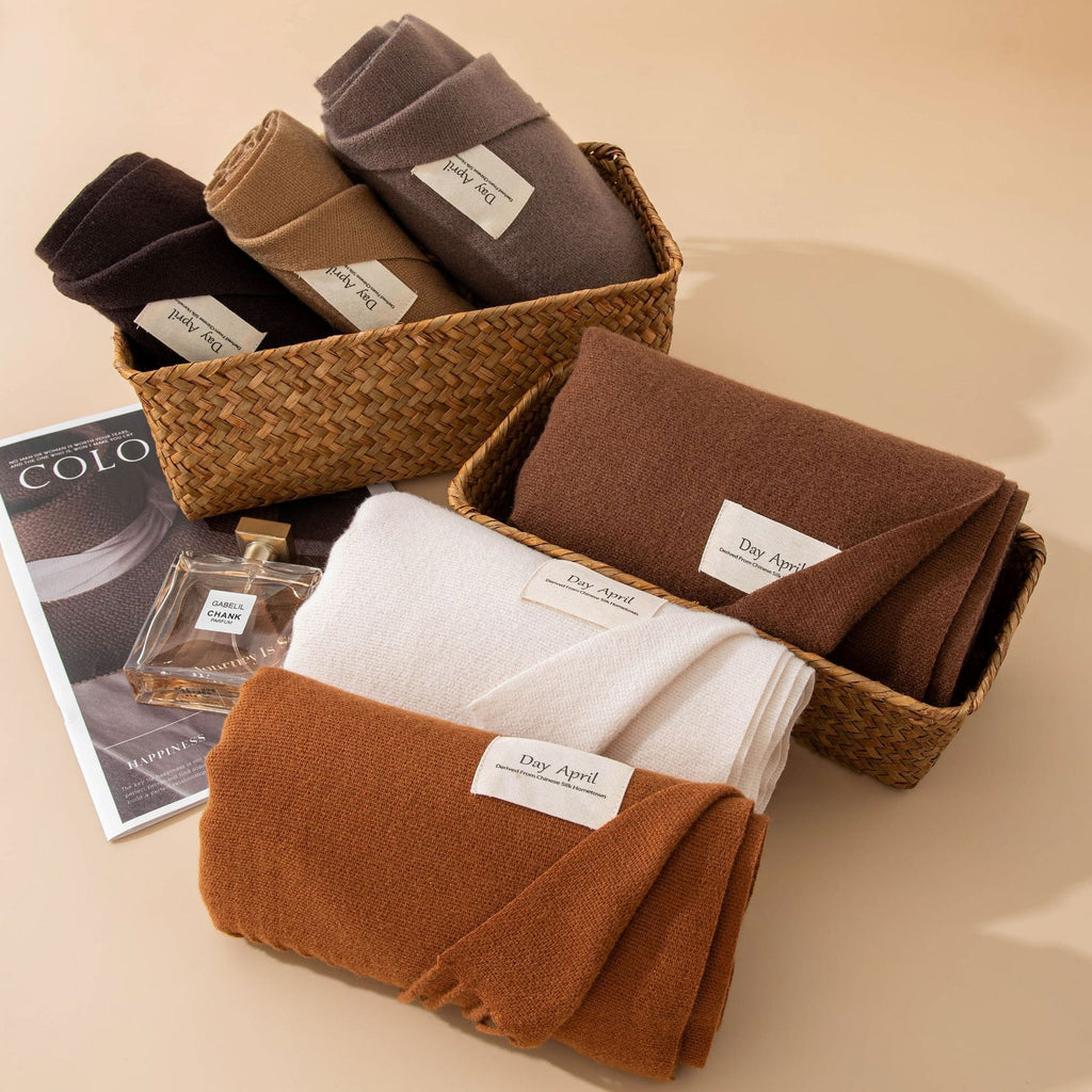 Écharpe Unie Effet Cachemire – 50 Coloris