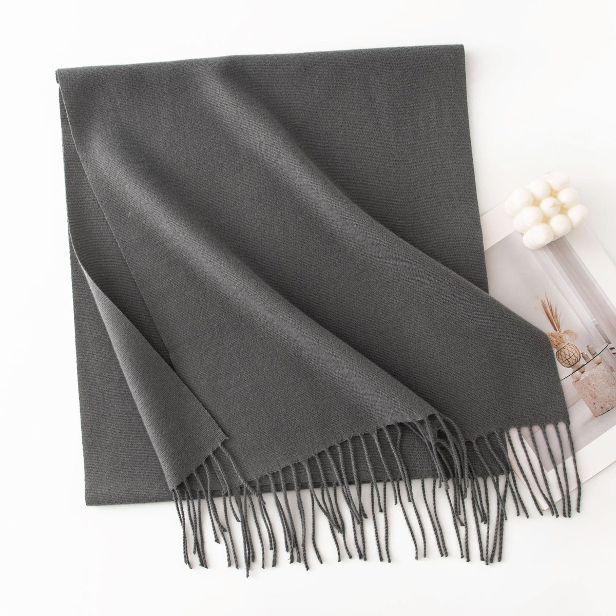 Écharpe Unie Effet Cachemire – 50 Coloris