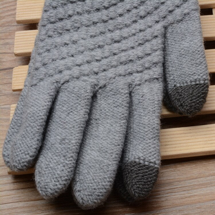 Gants tactiles effet laine – vue 5