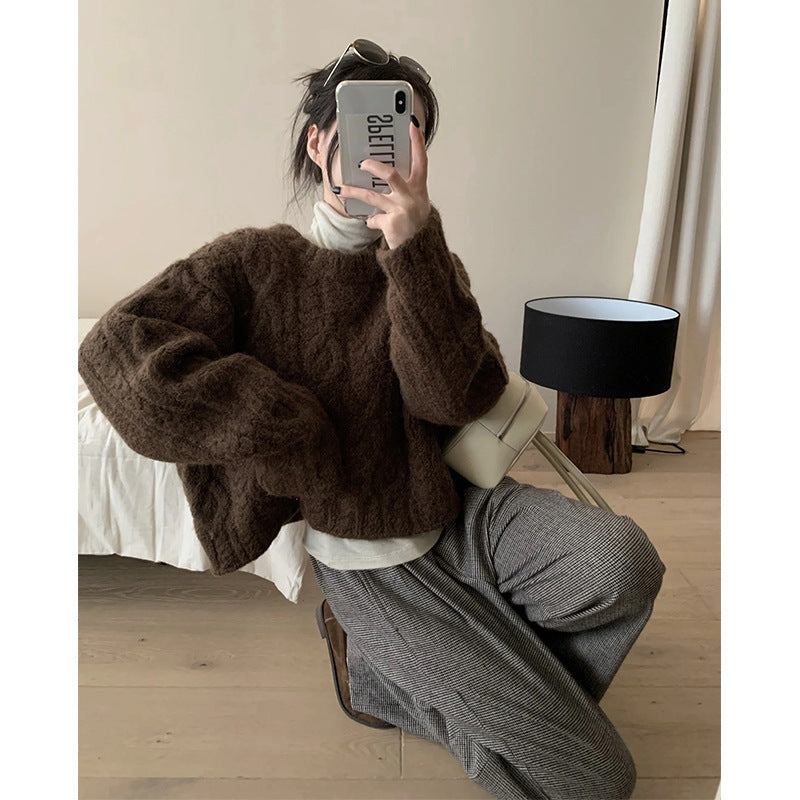 Pull Torsadé Oversize en Grosse Maille