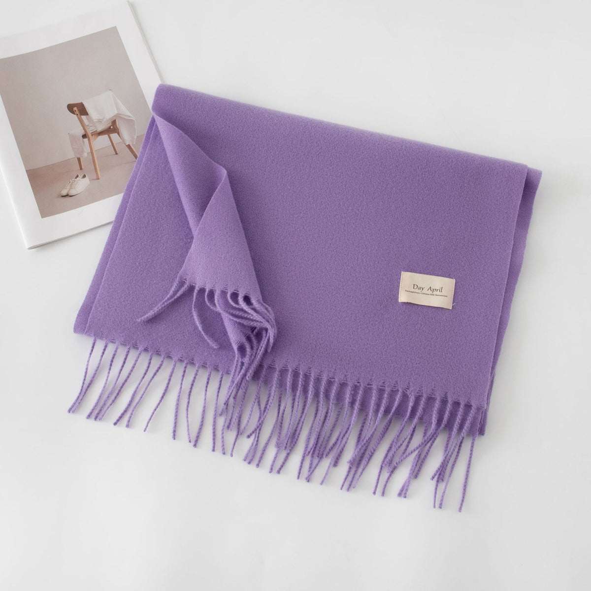 Écharpe Unie Effet Cachemire – 50 Coloris