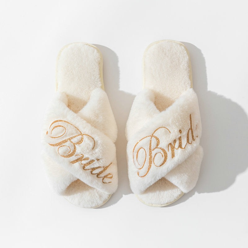 Chaussons Croisés en Fourrure Douce