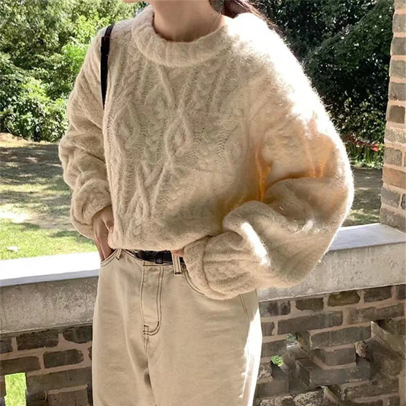 Pull Torsadé Oversize en Grosse Maille