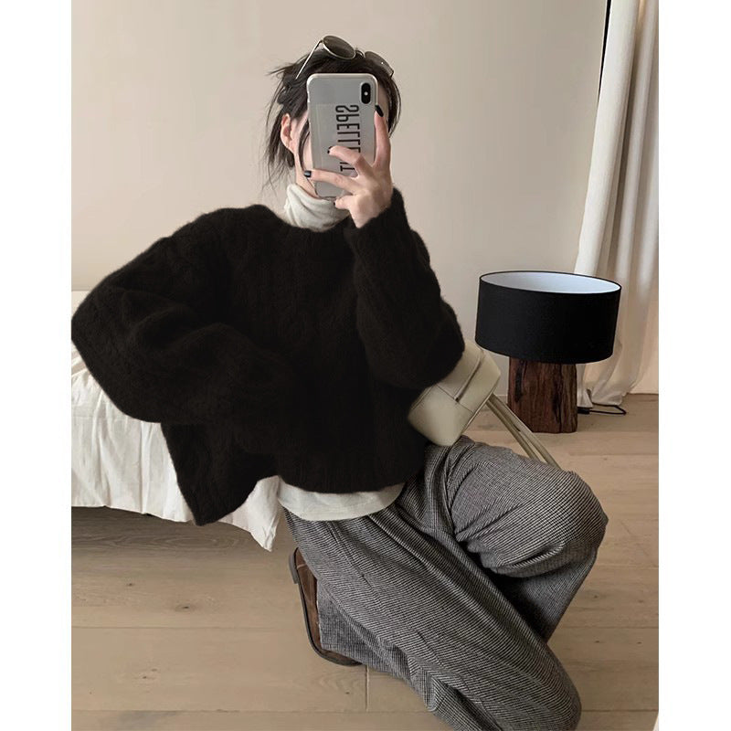 Pull Torsadé Oversize en Grosse Maille
