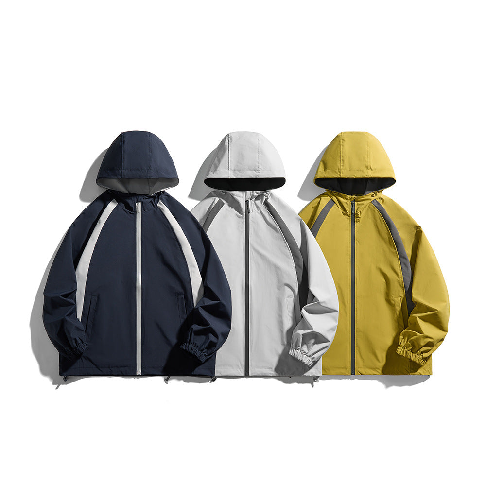 Coupe-Vent à Capuche Bicolore Homme