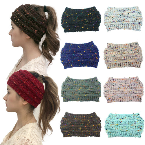 Bonnet Queue-de-Cheval en Maille Extensible Femme