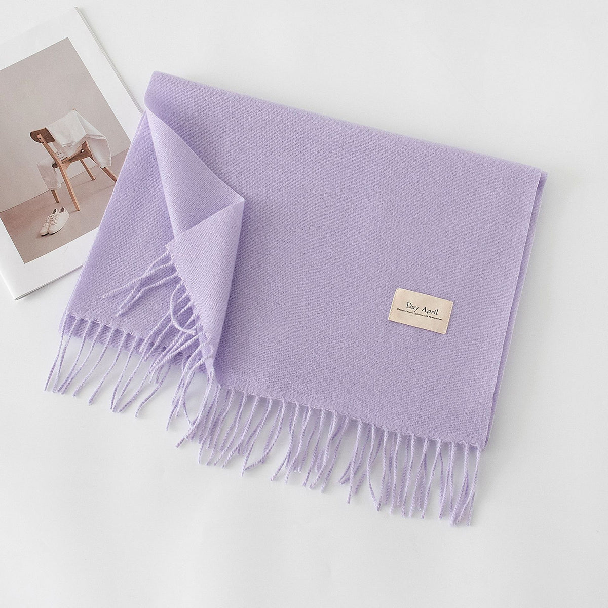 Écharpe Unie Effet Cachemire – 50 Coloris
